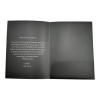 Carpeta de presentación 9x12 al por mayor con tarjeta de visita logotipo personalizado presentación carpeta de archivos de bolsillo carpetas de presentación A4