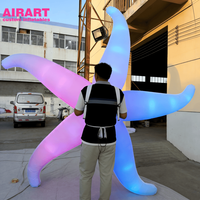 Costumes de mascotte étoile de mer les plus vendus pour les fêtes d'anniversaire, costumes d'étoile de mer pour adultes, costume lumineux LED étoile de mer