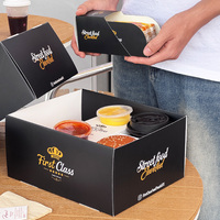 Boîte d'emballage alimentaire personnalisée en carton blanc biodégradable, écologique, jetable, avec revêtement UV, pour tacos, hamburgers et autres plats à emporter, vente en gros