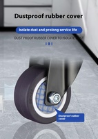 Roulette de meuble pivotante transfrontalière M10 avec frein Roue TPR Silencieux en plastique mobile Utilisation de salon Durable Capacité de charge de 90kg