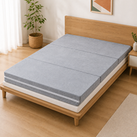 ODM OEM Großhandel Tragbare Komfortable Dreifach Faltbare Bodenmatte Memory-Schaum Gel Faltbare Yoga-Matte Faltbare Stoff-Campingmatratze