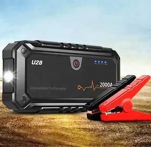 Alat Darurat Mobil Portabel, booster baterai kuat untuk kendaraan diesel 8.0L 2000A puncak kendaraan jump starter mobil