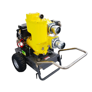 Bombas de agua autocebantes de alta presión, bomba de vacío montada en remolque, impulsada por motor de gasolina, para irrigación, OEM personalizable, Na High Pre - Product Image 1