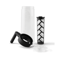 Pichet en verre borosilicaté 1,8 L pour cafetière glacée, infuseur à thé étanche avec filtre à mailles amovible pour café glacé et thé chaud
