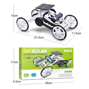 مجموعة أدوات السيارة الصغيرة التي تعمل بالطاقة الشمسية المخصصة للأطفال لتشمل أجزاء طقم تجارب علمية ألعاب السيارات التي يمكن للأطفال تصنعها بنفسك