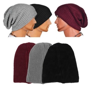 Unisex Fashion Men's Knit Baggy Beanie Winter Hat Ski Slouchy Chic Knitted hat Wool Beanie Elastic Hat for Men - Product Image 6