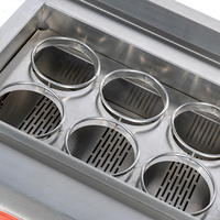 Cuisinière à nouilles à six bacs pour comptoir de cuisine RKMF-T600 en acier inoxydable