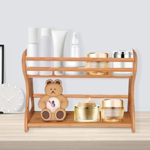 Bamboo 2-Tier <b>Spice</b> <b>Rack</b> Natural Color <b>Wall</b> Mounted Kitchen Storage Organizer For Home Use - Product Image 3