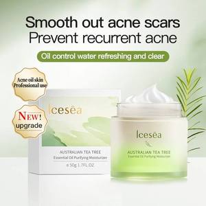 Crème Hydratante Visage Icesea Tea Tree 50ml Peaux Grasses à Tendance Acnéique Contrôle du Sébum Anti-Acné Non Comédogène Réduit les Imperfections Marque Privée - Product Image 2