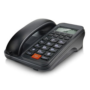 Téléphone <span class=keywords><strong>filaire</strong></span> à gros boutons, téléphone fixe de bureau à domicile <span class=keywords><strong>filaire</strong></span> avec identification de l'appelant, haut-parleur mains libres, écran LED, 2 numéros rapides - Product Image 4