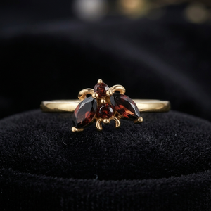 Anillo VVLCO de Oro de 18k con Gema Marquise Ajustable, Diseño Floral, Certificado por Terceros, para Mujeres con Piedra de Nacimiento de Septiembre - Product Image 3