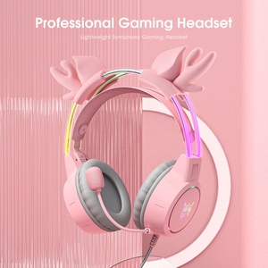 Auriculares para Juegos <span class=keywords><strong>ONIKUMA</strong></span> X15 Pro RGB Rosa, Auriculares Supraaurales con Micrófono Dinámico para PS5, PC, DJ, Viajes - Product Image 2