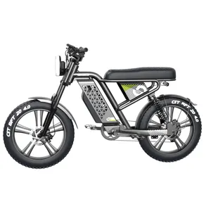 전기 자전거 eu 창고 드롭 배송 750 와트 지방 타이어 남자 빈티지 스타일 전자 자전거 전기 자전거