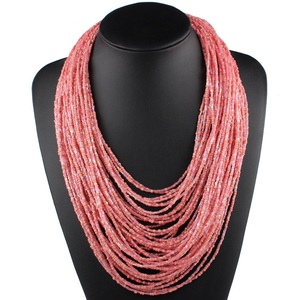 Bijoux ethniques en <span class=keywords><strong>cristal</strong></span> <span class=keywords><strong>de</strong></span> <span class=keywords><strong>Bohême</strong></span>, République <span class=keywords><strong>tchèque</strong></span>, collier élégant en perles multicolores, bijoux colorés pour mariage et fête - Product Image 3