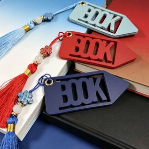 PU Leather Chinese Style Embossed <b>Bookmark</b> with Tassels-Portable Promotional <b>Gift</b> for Book Lovers - Product Image 3