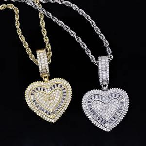 Colgante de moissanita de plata S925 de estilo americano europeo Venta caliente collar de Hip Hop de moda - Product Image 2