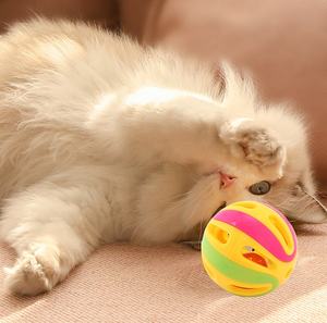 Fournisseurs en gros balle de jouet pour chat de 8cm avec cloche balle d'entraînement interactive jouet pour chats d'intérieur jouets pour chat en plastique <span class=keywords><strong>Jingle</strong></span> Balls - Product Image 4