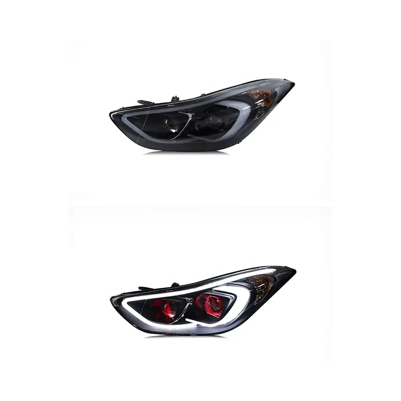 Автомобильный светодиодный фонарь Аксессуары для Hyundai Elantra 2012-2016 галогенная ксеноновая фара светодиодная Поворотная сигнальная лампа ходовая фара в сборе