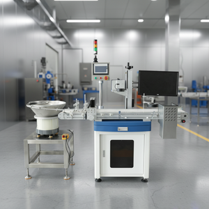 Machine d'impression laser UV rotative automatique haute vitesse pour bouchons, avec système d'inspection et de rejet par vision pour codes QR, dates et logos - Product Image 3