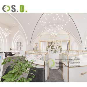 Tienda de Joyería Moderna personalizada, centro comercial, quiosco, Ideas interiores, escaparate de exhibición de joyería, joyería personalizada, Mostrador de tienda de madera, diseño de gabinete - Product Image 3