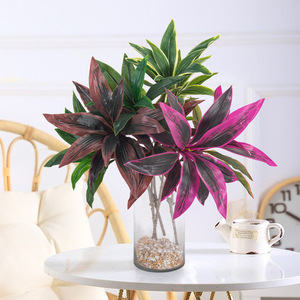 โรงงาน RTS การจำลอง <span class=keywords><strong>cordyline</strong></span> ใบไม้ประดิษฐ์ไม้บราซิลทำด้วยมือยาวนานงานแต่งงานโรงแรมบ้านตกแต่งอ่อน - Product Image 2