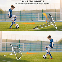 But de football pliable de haute qualité avec cadre en acier durable, design moderne et réglable pour l'entraînement au soccer