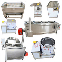 Chauffage au gaz semi-automatique Machines de friture d'aliments pour snacks Ligne de production de frites surgelées Ligne de production de frites de pommes de terre