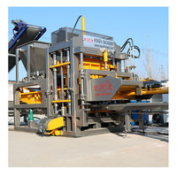 Machine à mouler les briques en ciment Hongfa QT6-15F entièrement automatique avec PLC et équipe d'installation gratuite au port de Calcutta, Inde