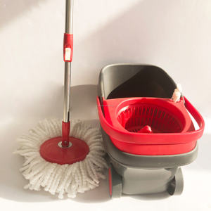 Einfach Leben Handpresse 360 Dreh Mikrofaser Spin Mop Eimer System Abnehmbare Spinning Korb Einfach Wringen Magie Mopp Swivel Nass - Product Image 5