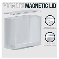 Boîte de présentation en acrylique personnalisée avec couvercles magnétiques robustes, boîte de protection transparente pour Pokémon Elite Trainer Box