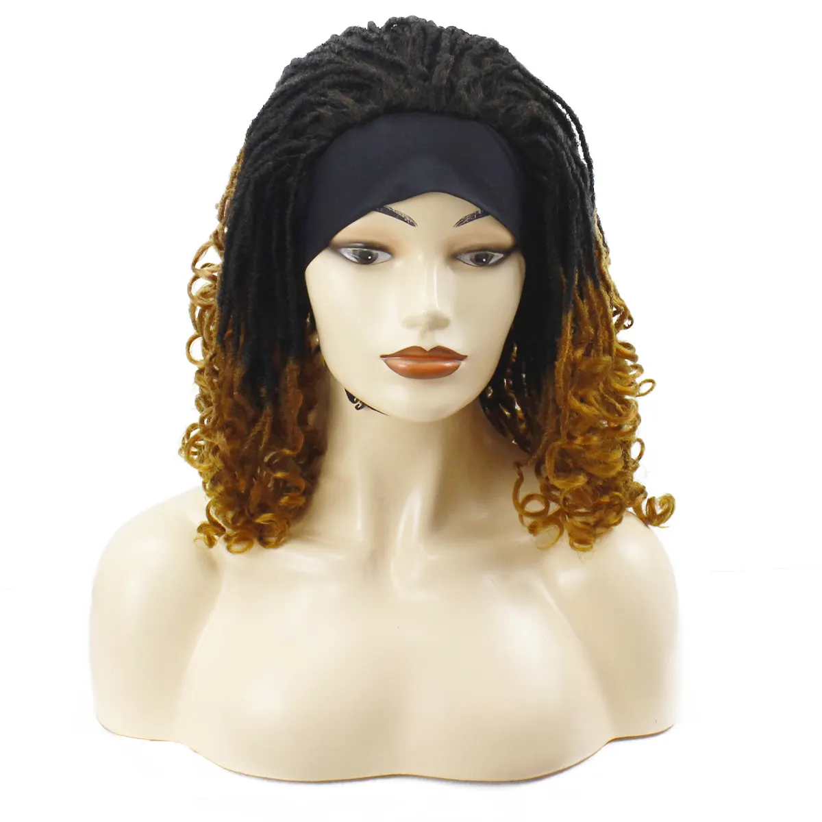 MYZYR Bán Chạy Headband Wig Tổng Hợp Dreadlock Quấn Dài Afro Tóc Giả Xoăn Cho Phụ Nữ Da Đen 2020