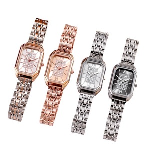 Vendita diretta della fabbrica nuovo orologio di lusso da donna retrò quadrato acciaio cinturino quadrante Display 10mm spessore cassa Design popolare - Product Image 5