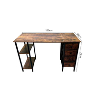 Bureau d'ordinateur de jeu minimaliste moderne et peu encombrant avec tiroirs de rangement, structure en acier, petite taille pour le bureau et la maison