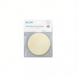 Dischi di Legno Rotondi ILAN, Diametro 8cm, Spessore 0,25cm, Confezione da 12 Pezzi, Materiali per Artigianato - Product Image 1