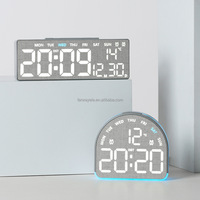 Multifunktions-LED-Digital-Wecker mit Einstellbarer Helligkeit, Umgebungslicht, Temperatur-, Wochen- und Datumsanzeige, Wohndekoration