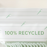 Pochette d'emballage pour cure-dents en PE entièrement recyclable avec fenêtre transparente, fermeture éclair et soudure trois côtés, impression personnalisée