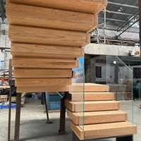 VIKO 2022 Maison d'intérieur moderne Escalier suspendu en chêne Escaliers flottants Chêne blanc
