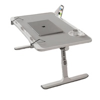 Table d'ordinateur portable réglable et multifonctionnelle, petite table de lit pour la maison et le bureau