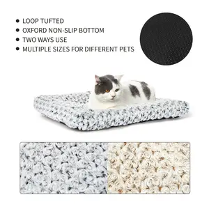 Múltiplos Tamanhos Lavável Confortável Círculo Velo Deluxe Plush Pet Bed Crate Mat Cat Dog Pet Almofada