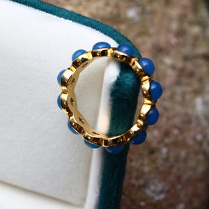 Bague en silicone incrustée de la série Otherworld, bijoux vintage plaqué or, design géométrique, fiançailles, été 2023 - Product Image 3