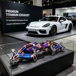 Échappement Catback en alliage de titane haute performance avec soupape et silencieux pour <span class=keywords><strong>Porsche</strong></span> <span class=keywords><strong>718</strong></span> GT4 GTS 4.0 2020 – Sonorité de course améliorée - Product Image 1