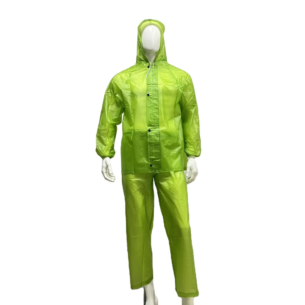การออกแบบใหม่เสื้อกันฝน PVC กันน้ํากลางแจ้ง Workwear ชุดกันฝนสําหรับผู้ชายผู้หญิง