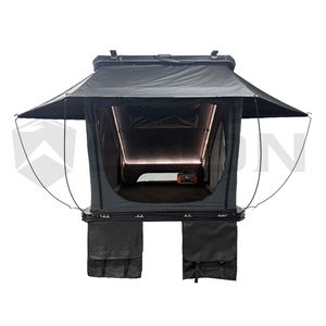 Carpa de Techo Rígida SNDN, Impermeable, para Camping, con Bisagras en X, de Aluminio, Negra, para Camionetas 4x4 y Campamentos al Aire Libre - Product Image 5