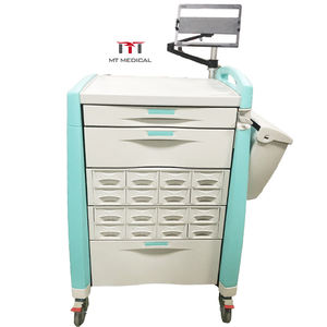 HOCHEY 클리닉 트롤리 의료 응급 병원 치료 트롤리 서랍 휴지통 약물 충돌 카트 의학 트롤리 - Product Image 5