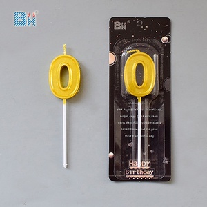Mini bougies en or avec numéro, bougie d'anniversaire dorée pour la décoration de fête - Product Image 4