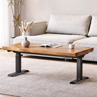 Socle de table basse électrique intelligent, hauteur réglable, largeur télescopique, double moteur, 3 sections, table à thé, pieds en acier