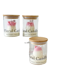 Nouvelle bougie aromathérapeutique en cire de soja écologique au design de tulipe mignon, faite à la main, pour les fêtes, Pâques, romantique, décoration de la maison, mariage - Product Image 1