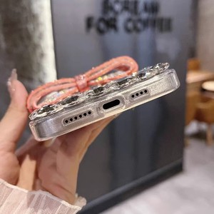 เคสโทรศัพท์มือถือลายโบว์ 3 มิติ ประดับเพชรหรูหรา ทำมือ สำหรับ iPhone 18 17 Pro Max 16 15 14 13 12 11 Xr Xs Max ฝาหลังแบบวิบวับ - Product Image 6