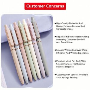 Juego de Bolígrafos de Gel Morandi de 7 Colores con Logotipo Personalizado al por Mayor, Bolígrafo de Tinta de Plástico de 0.5 mm para la Escuela - Product Image 6