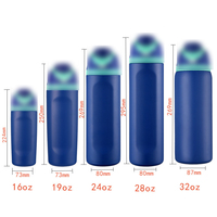 Vente en gros directe usine – Tasse de bureau en acier inoxydable à double paroi, 16oz, 19oz, 24oz, 32oz, anti-fuite, sans BPA, avec couvercle à rabat et poignée